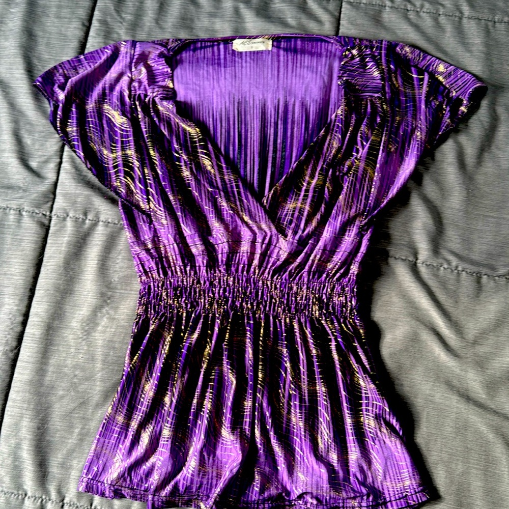 Purple shimmer blouse